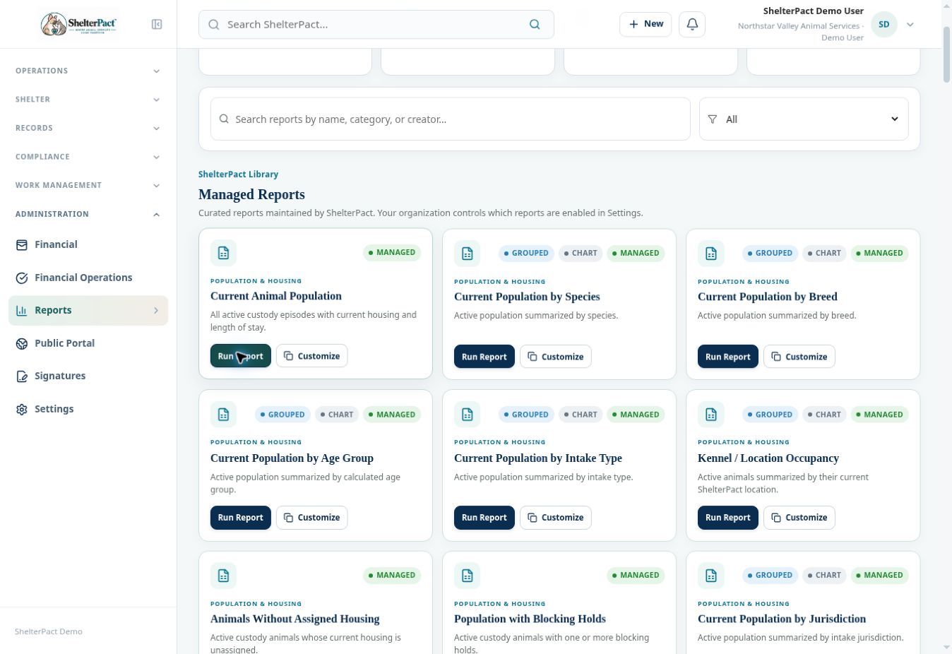 Report Results provides matching rows, record count, and CSV, Excel, and Print / PDF controls.