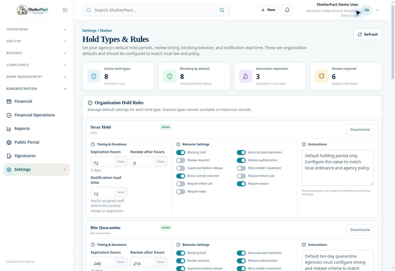 Hold rules combine timing, authorization, and blocking requirements.